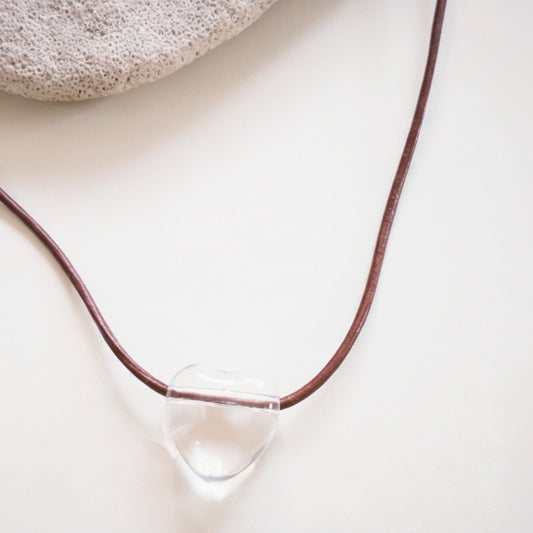 Clear Heart Necklace