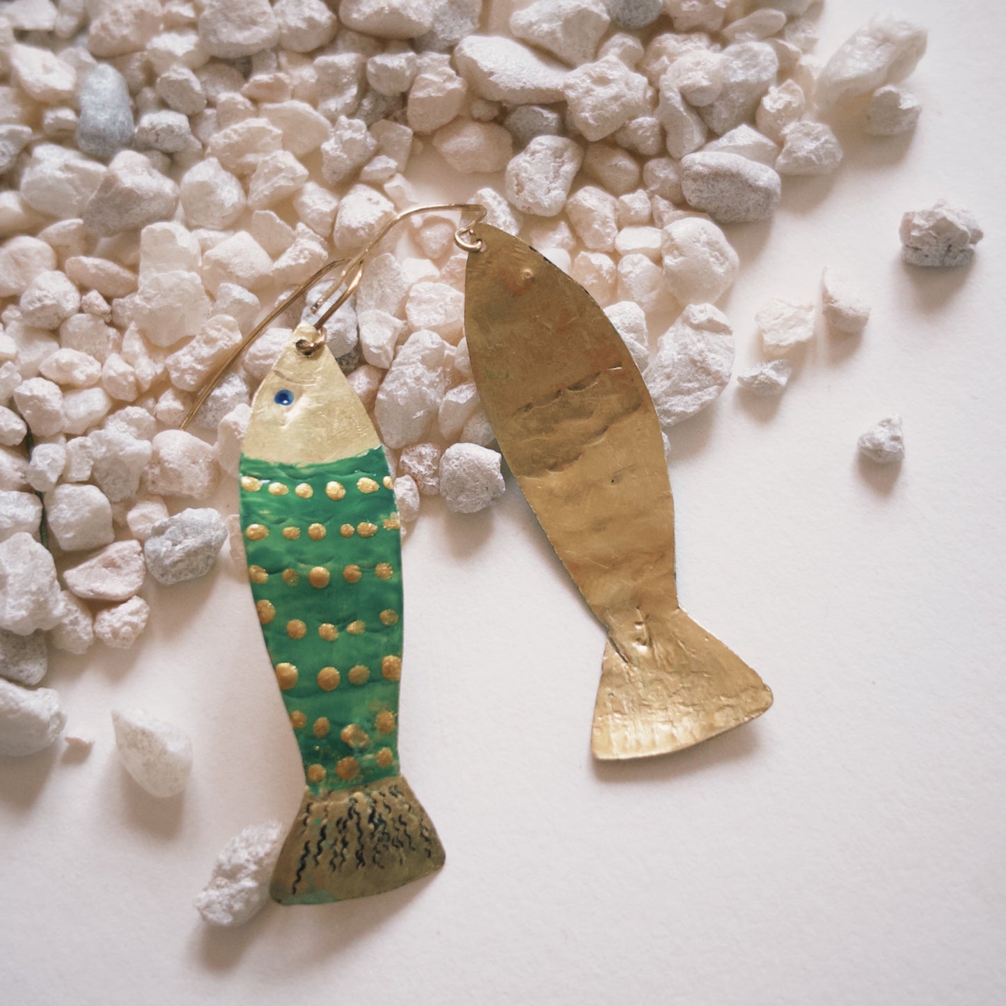 Green Fish Earrings