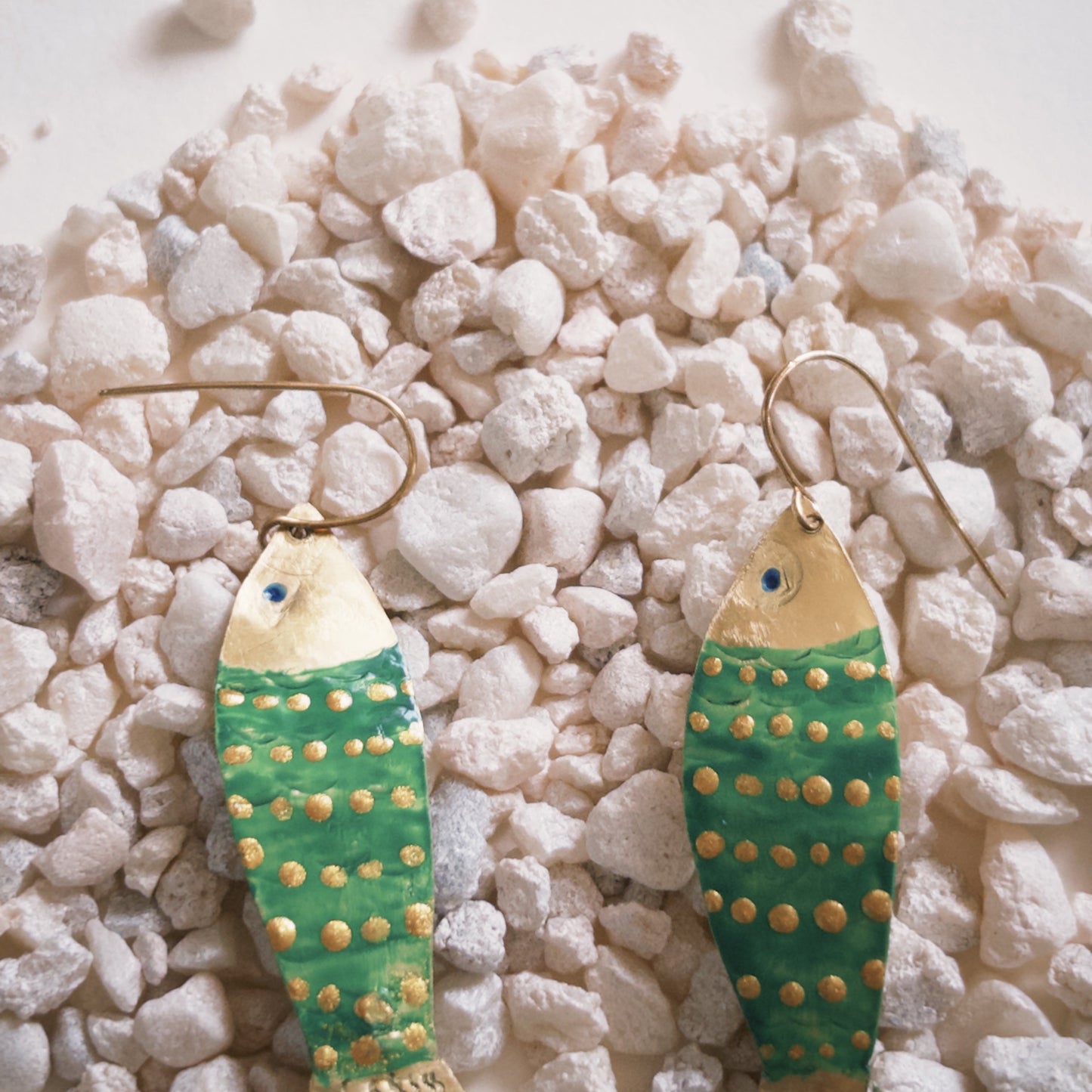 Green Fish Earrings