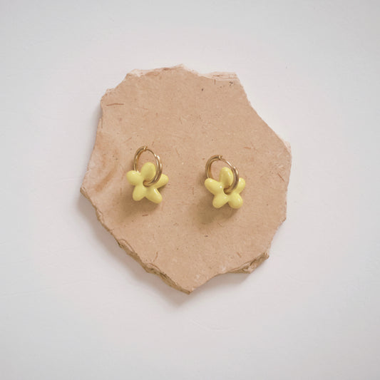 Yellow Flower Earrings