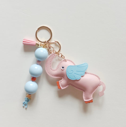 Pink Elephant Keychain