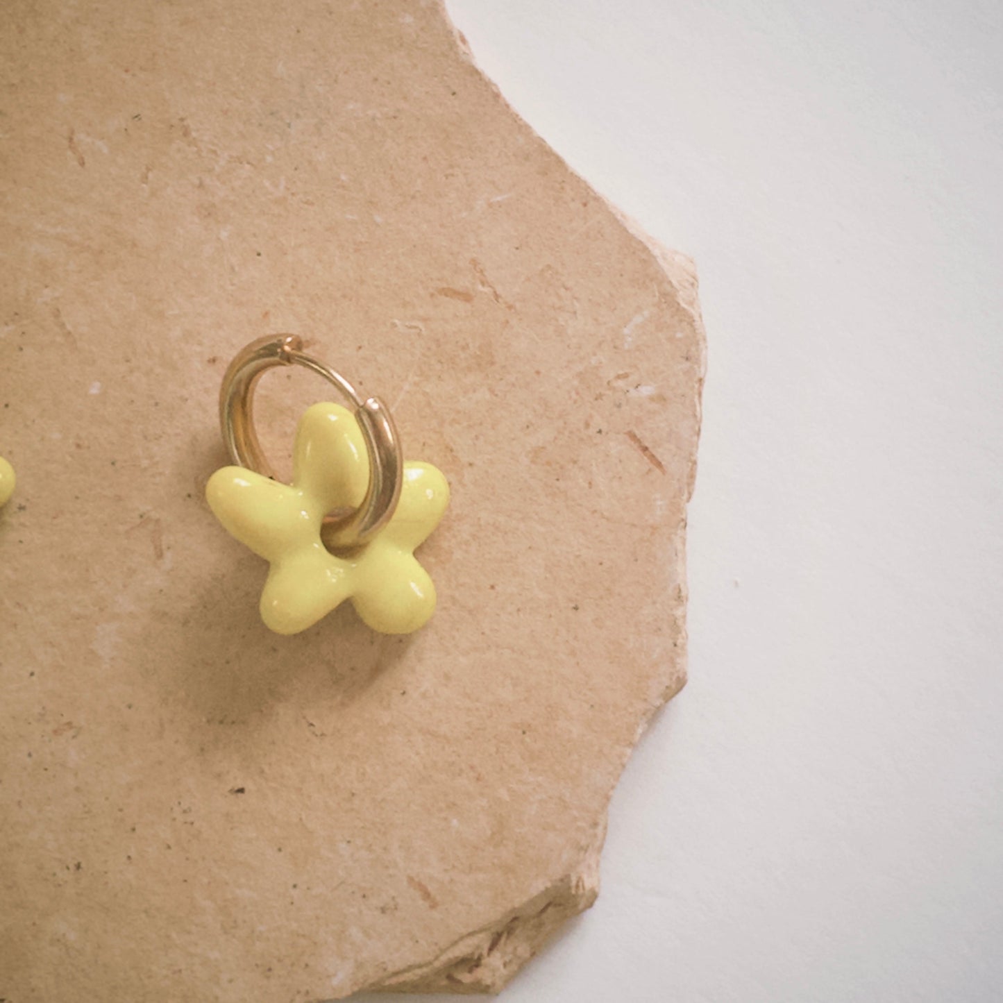 Yellow Flower Earrings