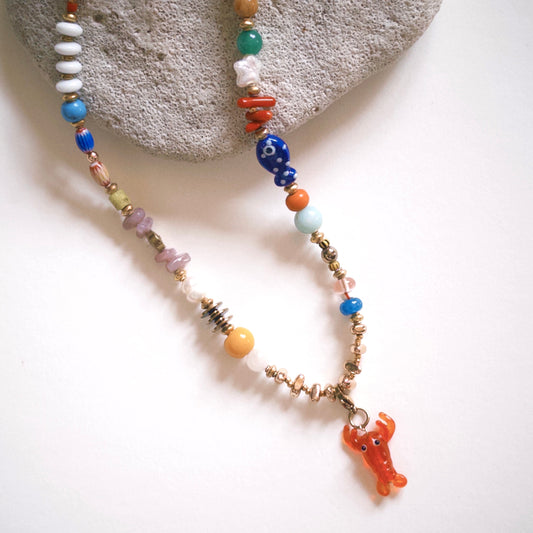Dancing Lobster Necklace