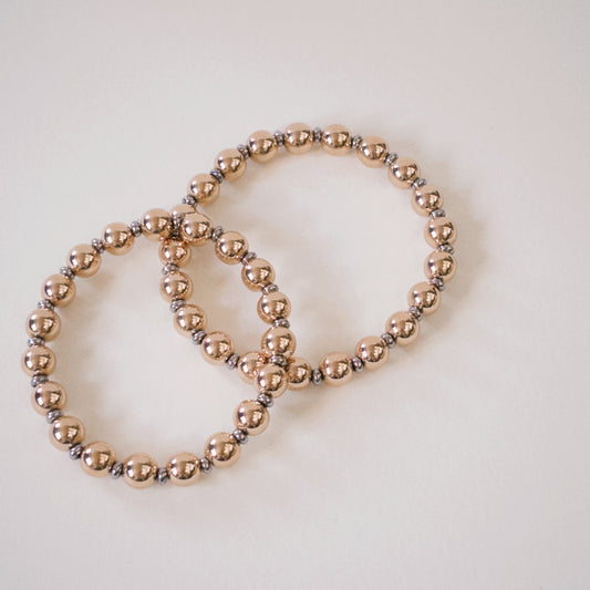 Hematite Gold Bracelet