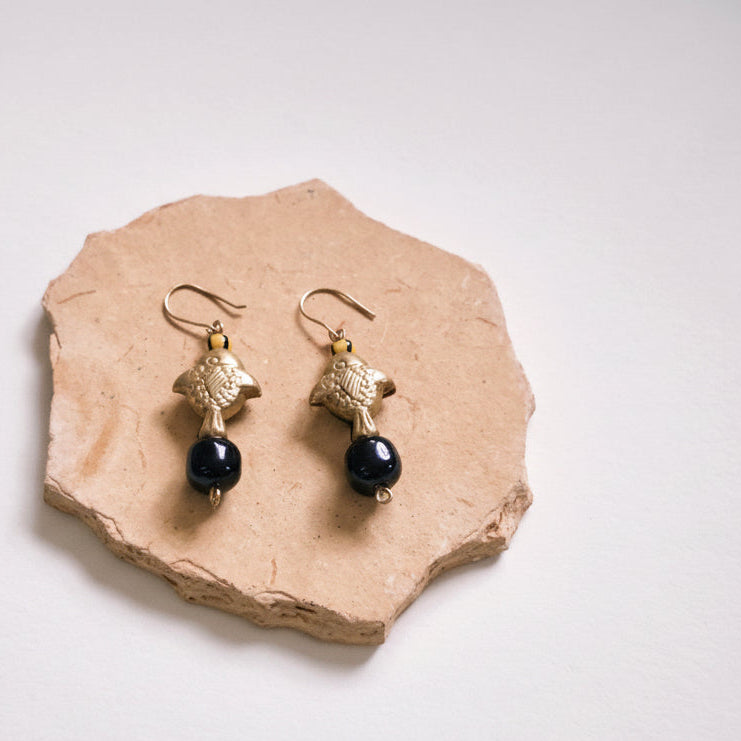 Brass Fish Earrings