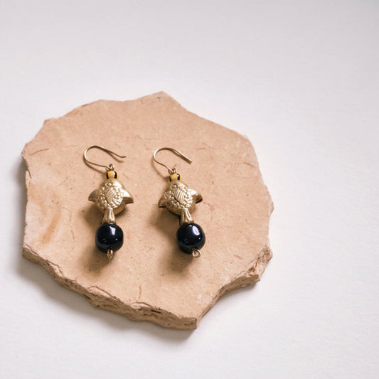 Brass Fish Earrings