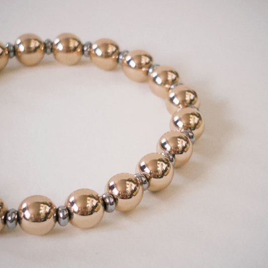 Hematite Gold Bracelet